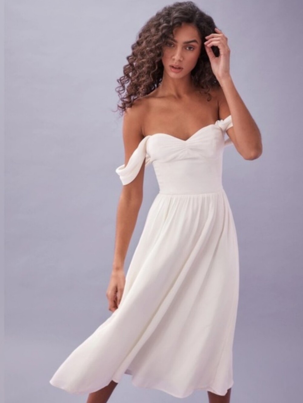 Reformation Violet Midi Dress Ivory Bridal Wedding Party Romantic Size 6 NWT